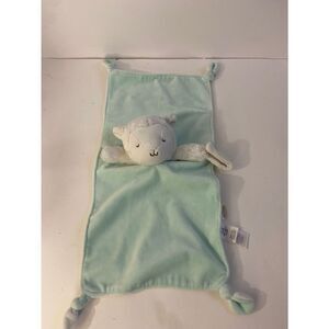 Carters green blanket‎ lamb pacifier holder